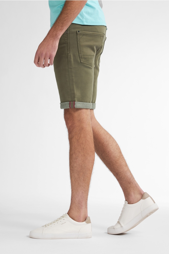 JACKSON GEKLEURDE DENIM SHORT M ROS SHO005 6134 Dusty army